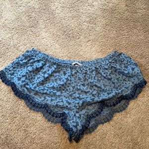 Victoria's Secret Blue Lace Boyshorts